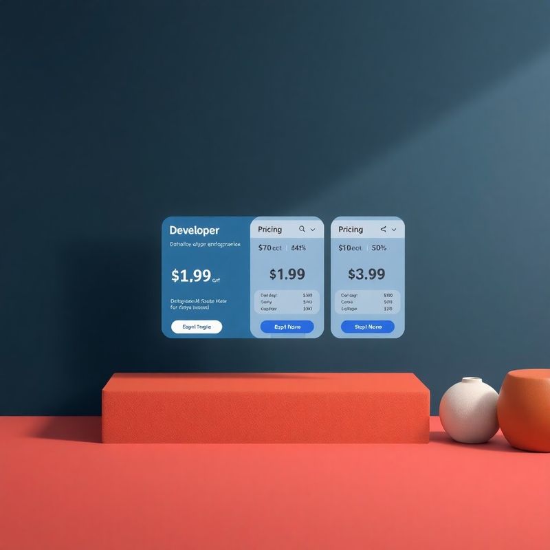 Card di prezzo su sfondo gradiente slate e indigo